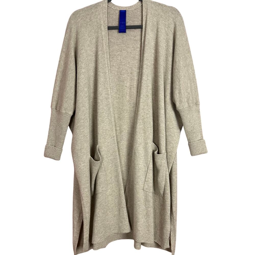Kit and Ace Cream Open Front Cashmere Blend Cardigan One Size